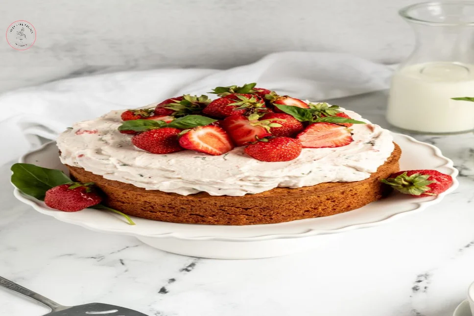 Strawberry Basil Cake