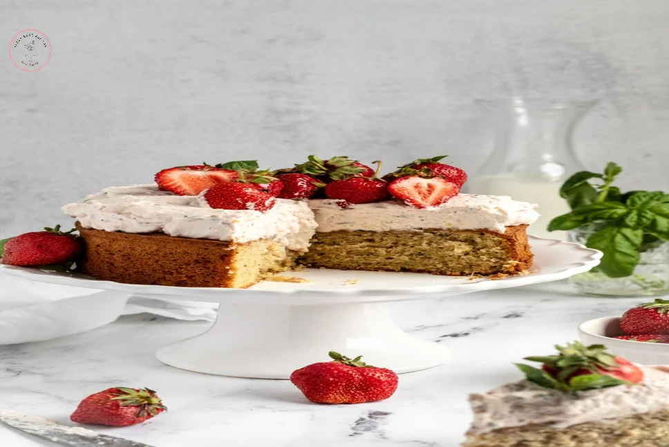 Strawberry Basil Cake