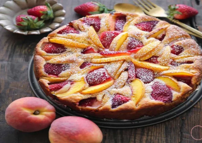 Strawberry Peach Cake