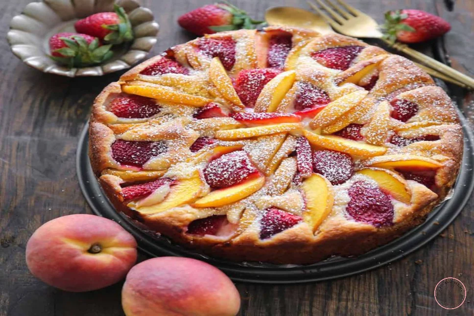 Strawberry Peach Cake